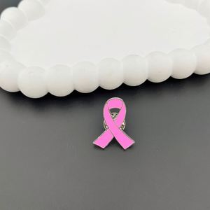 Pin de Esmalte Personalizado con Logotipo, Conciencia sobre el Cáncer de Mama, Cinta Rosa, Chapado en Oro, Verde, Azul, Negro, Rojo, Amarillo, Rosa - Product Image 3