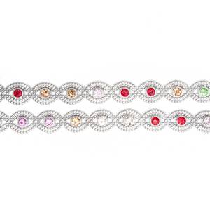 LQ 재봉 금속 트림 스트라스 리본 라인 석 체인 프린지 라인 석 가닥 체인 링크 의류 용 벌크 - Product Image 3