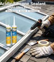 Colle silicone acide GP de qualité industrielle, étanche, pour le jointement des coins de portes et fenêtres en aluminium, travaux de construction et d'étanchéité