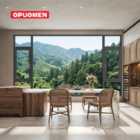 Ventana Abatible de Aleación de Aluminio, Personalizada, con Doble Vidrio Templado Aislante, Insonorizada, Resistente a Huracanes, con Malla