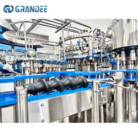 Machine automatique de lavage, remplissage et bouchage de bouteilles en verre, ligne d'embouteillage pour bière, vin, spiritueux, liqueurs et boissons