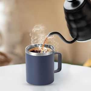 Custom Logo 12oz Double Wall Vacuum Tumbler Cup Stainless Steel Travel Camping Insulated <b>Coffee</b> Mug With Handle - Product Image 6