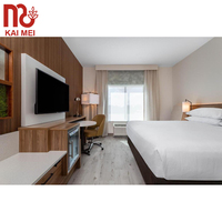 Ensemble de meubles de chambre à coucher en panneaux de bois pour appartement, hôtel 5 étoiles American Inn by Wyndham