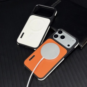 เคสโทรศัพท์หนัง PU สีพื้นเรียบง่ายแบบแม่เหล็ก สำหรับ iPhone 12 13 14 15 16 17 pro max ขายส่ง ฝาหลัง - Product Image 2