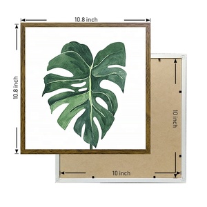 Eaglegift 4 pezzi <span class=keywords><strong>cucina</strong></span> italiana stampa opere d'arte dipinti appesi a parete decorazione pianta verde stampe arte della parete foglia immagini - Product Image 3