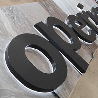 Letrero Metálico Retroiluminado Personalizado para Negocios, Letreros LED Iluminados en 3D, Letras de Canal, Luz para Exteriores, Logotipo de Pared, Letreros LED