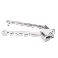 Presse-ail et presse-gingembre manuel en aluminium avec lame en acier inoxydable, construction durable, outil de cuisine multifonctionnel
