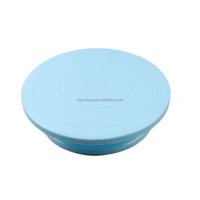 Vente en gros d'assiettes à gâteaux rotatives en plastique plateau tournant support de décoration de pâtisserie personnalisé tasse moulée facile à utiliser pour la cuisson boîte en PP
