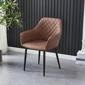 Chaise de salon, de restaurant, de café, de détente, en velours, avec pieds en métal, <span class=keywords><strong>fauteuil</strong></span> <span class=keywords><strong>vintage</strong></span>, chaise de salle à manger rembourrée moderne - Product Image 5