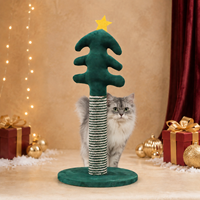 Rascador para Gatos de Sisal con Forma de Árbol de Navidad, Base Estable, Juguete Interactivo para Gatos de Interior, Venta al Por Mayor OEM/ODM