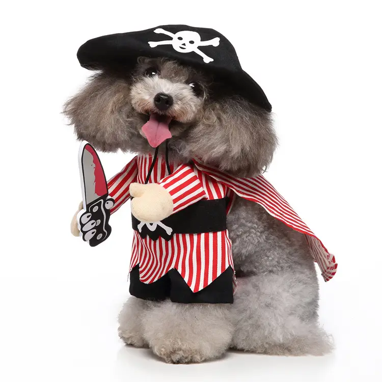 Halloween pakaian anjing lucu kostum Cosplay hewan peliharaan, pakaian pesta anjing lucu pakaian hewan peliharaan untuk anjing kartun poliester padat warna-warni