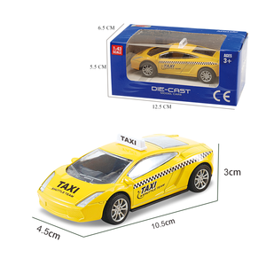 Diecast Alloy <span class=keywords><strong>Taxi</strong></span> Car 4 Estilos Tire hacia atrás Vehículo simulado para regalo de niños - Product Image 2