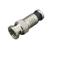 Connecteur coaxial RF à compression BNC mâle 75 ohms pour câble RG6 en alliage de zinc