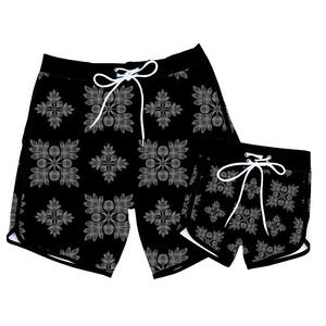 Shorts de bain imprimés pour hommes, séchage rapide, avec cordon de serrage, décontractés, taille mi-haute, longueur courte - Product Image 3