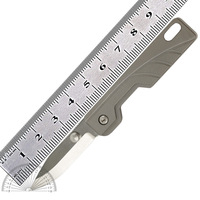 Mini couteau en alliage de titane - Couteau pliant tactique multifonctionnel portable pour l'extérieur avec trou pour accrocher une clé