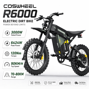 Motocicleta Todoterreno 6424W de 60V de Alta Potencia para Adultos, Motor sin Escobillas, Motocross Rápida de Largo Alcance - Product Image 1