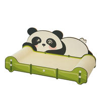 Grand lit-griffoir pour chat en carton ondulé durable, canapé-lit Lazy Panda, tapis de griffage pour animaux de compagnie, jouet et maison de jeu pour chatons