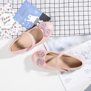 Sapato infantil de verão, sapato de princesa, laço, sapato único para meninas, estudantes, sandália preta - Product Image 3