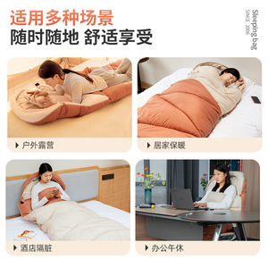 Mummy Sleeping Bag 3 Season Polyester Breathable Envelope Style For Adults Outdoor Camping Travel Use - Product Image 4