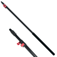 Tige télescopique standard en aluminium avec système de verrouillage à bascule, perche d'extension universelle pour outils de nettoyage, connecteur fileté fiable et durable