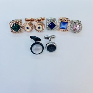 Suministro directo de fábrica, <span class=keywords><strong>gemelos</strong></span> de uñas de manga clásica hechos a mano con hebillas de cuello pequeño, colección de botones lavables Premium - Product Image 1