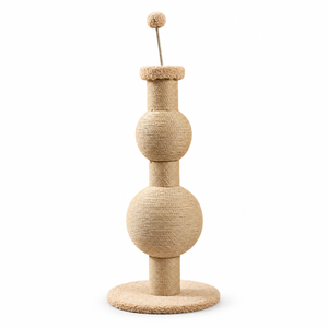 Tiragraffi per <span class=keywords><strong>Gatti</strong></span> a Doppia Sfera in Sisal con Giocattolo a Sfera, Torre Tiragraffi Verticale per <span class=keywords><strong>Gatti</strong></span> da Interno <span class=keywords><strong>e</strong></span> <span class=keywords><strong>Gattini</strong></span> - Product Image 1
