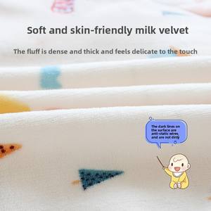 שמיכת החתלה לתינוקות קטיפה חלבית סרוגה לחורף אנטי סטטית אנטי חיידקים קל משקל עטיפת החתלה לתינוקות שינה בחוץ - Product Image 6