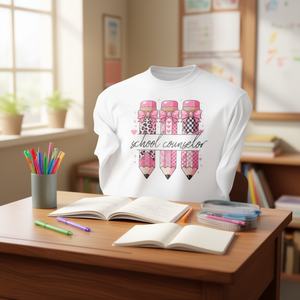 Camiseta Coquette Bow School Counseling para Consejeros Escolares para Uso Promocional - Product Image 3