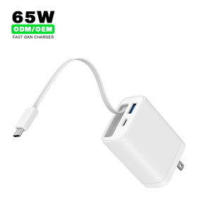 Tốt nhất người bán 65W gan sạc thông minh có thể thu vào cổng kép pd3.0 có thể gập lại cắm phụ kiện điện tử cho iPhones 14 Pro Max điện thoại - Product Image 3