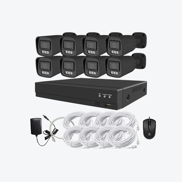 8CH 5MP Security Camera System Smart Full Color with Audio NVR Kit P2P Video CCTV Camera System