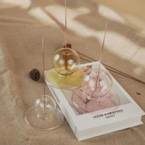 Porta Incienso de Vidrio Borosilicato de Alta Calidad, Personalizable en Tamaño, Color y Forma, Transparente, Ecológico, para Varillas de Incienso, Lavanda, Ámbar, Moderno - Product Image 1