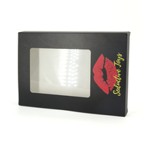 Emballage de cartes personnalisées de luxe avec fenêtre transparente, boîte pliante en papier pour la présentation de produits de marque