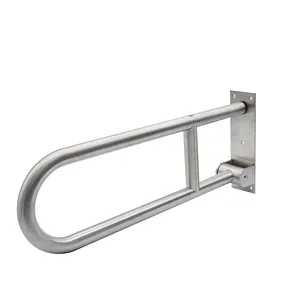 Drop Down Handrail Bathroom 600mm Grab Bar Toilet Handrails For The Disabled Folding Handrail Folding Grab Bar