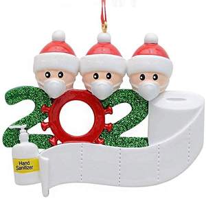 2020 árbol <span class=keywords><strong>de</strong></span> Navidad adornos <span class=keywords><strong>cuarentena</strong></span> sobreviviente <span class=keywords><strong>de</strong></span> la familia <span class=keywords><strong>de</strong></span> 1, 2, 3, 4, <span class=keywords><strong>5</strong></span>, 6 7 personalizado Navidad Decoración DIY nombre - Product Image 2