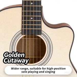Guitarra Acústica MY MUSIC Económica de Alto Brillo de 41 Pulgadas y 6 Cuerdas, Kit con Mástil de Arce y Cuerpo de Madera de Ingeniería, Incluye Accesorios para Adultos - Product Image 6