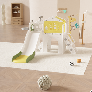 Juego de 10 Funciones para Niños Pequeños: Tobogán, Columpio, Aro de Baloncesto y Casita de Juegos para Interiores y Exteriores - Suministro OEM de Fábrica para Guarderías - Product Image 1