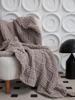 Couverture en chenille douce tricotée de qualité supérieure, plaid épais tricoté à la main, literie et décoration intérieure, style tendance, vente en gros directe usine
