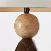 Lampe de bureau vintage en bois, lampe de table rétro, abat-jour en dôme, lampe de lecture de chevet