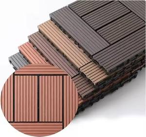 SHENGCHENG - Baldosas de Exterior Resistentes a la Intemperie de 30x30 cm, Baldosas de Madera y Plástico para Terraza, Baldosas de WPC Encajables para Patio - Product Image 1