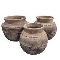 Jardinières Circulaires Modernes Grandes pour Extérieur, Durables, Légères, en Fibro-Ciment Écologique, Pots de Fleurs Sculptés à la Main pour Jardin