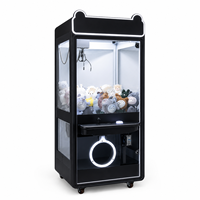 Machine à griffes verticale mini LED bleue et rose avec logo personnalisé OEM, à monnayeur, pour attraper les poupées et les prix d'arcade