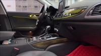 Kit de rénovation et d'amélioration ICarsin12V 6W avec éclairage d'ambiance LED en fibre de carbone pour Audi A6 C7 S6 RS6 2012-2018 Version Européenne