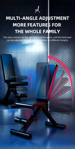 ספסל משקולות מתכוונן לשימוש ביתי, חדש, יציב וחזק - Product Image 5