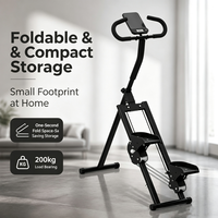 Escaladora ATHSPO Mejorada con Doble Resistencia y Cuerdas Dobles, Pasamanos Curvos Antideslizantes, Escalador de Fitness Interior de Acero Reforzado