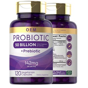 50 Mil Millones de UFC, <span class=keywords><strong>14</strong></span> Cepas de Probióticos + Prebióticos, 120 Cápsulas Vegetarianas, Suplemento Dietético para el Apoyo de la Salud Digestiva en Adultos - Product Image 1