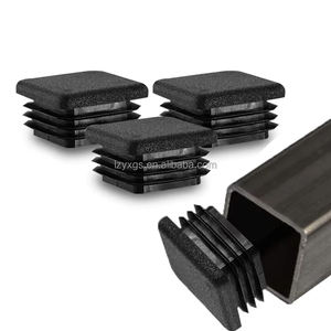 Bouchon carré en plastique pour tuyaux en acier Capuchons de tube de 22mm pour meubles de salon - Product Image 1