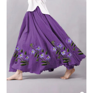Gran Oferta 2026 Nueva Moda Falda Larga Casual de Algodón con Estampado 3D y Diseño Hueco en Línea A para Mujer, <span class=keywords><strong>Tallas</strong></span> S-5XL - Product Image 6