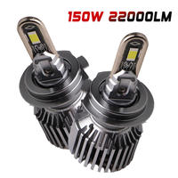 Ampoules de phares automobiles LED haute puissance 12V 6500K, nouveaux modèles 150W H1/H3/HB3/HB4/9005/9006/H4/H7/H11