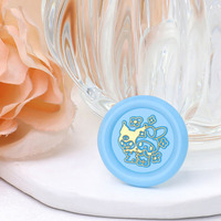 Sceau à cire de haute qualité, série de motifs de dessins animés de 15 mm, petit diable, petit gâteau, os de poisson