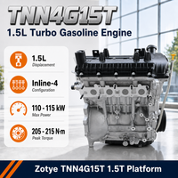 Ensemble moteur Zotye TNN4G15T 1.5L Turbo Essence Long Block pour Zotye T300 T500 T600 Tram S70 Pièces de rechange automobiles